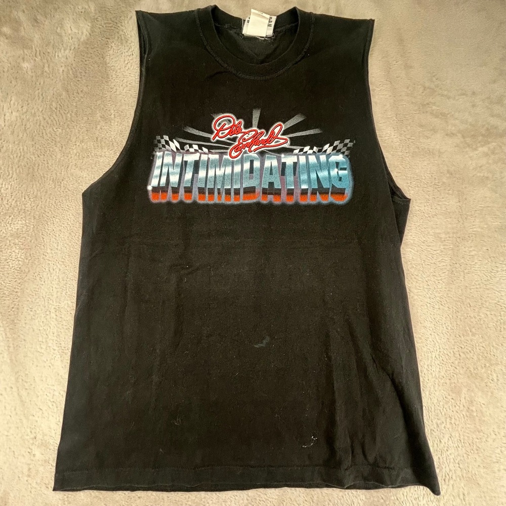 VTG Competitors View Mens XL Dale Earnhardt NASCAR Muscle Tank Black Preowned